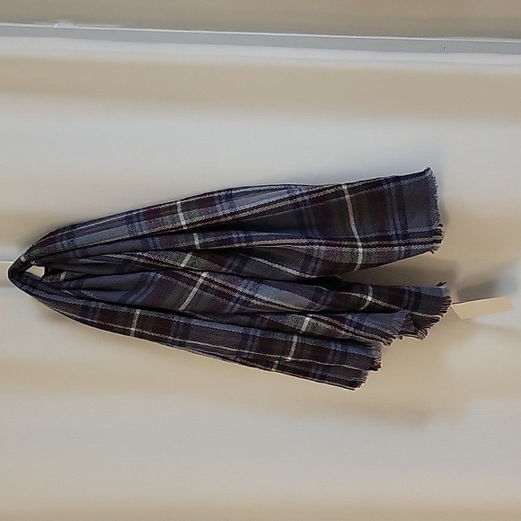 NST New Direction scarf, O/S, Blue, Burgundy and green - Picture 1 of 4